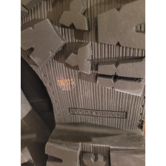 NWOB Lucky Brand  Candre BOOTS Moto  Buckle black Women's 7 EU 37.5 MSRP $169 - Picture 5 of 10